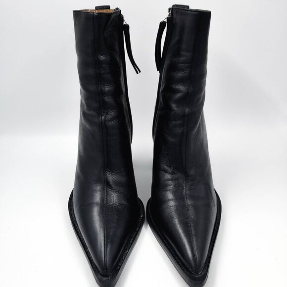 Ami Alexandre Mattiussi Block Heel Ankle Boots 40 10 - Picture 3 of 10